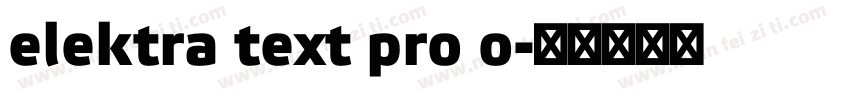 elektra text pro o字体转换